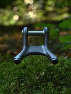 Swingarm Yoke Assembly //
-
Next up is the slightly tweaked Swingarm Yoke Assembly.  Most of what is updated is actually on the inside of this part although tire clearance and chainring clearances have been improved along with a few minor details. But the whole assembly is the 15-5 3D printed yoke thanks to @ram3dprinting the keyed pivot axle blanks thanks to Joe at @cobraframebuilding that I do finishing ops in-house and 7075 2mm taped shims I turn in-house as well.  A group effort if you will!  But thanks to all who have helped bring this project to the next step of iterations.  Fingers crossed this one is as close to production as I believe it will be…