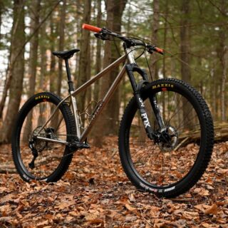 Rick’s Marauder Ti 
-
Wrapped up another build this past week with this Marauder Ti 1x12.  Also can moonlight as a singlespeed if the bug should bite..
-
#titanium