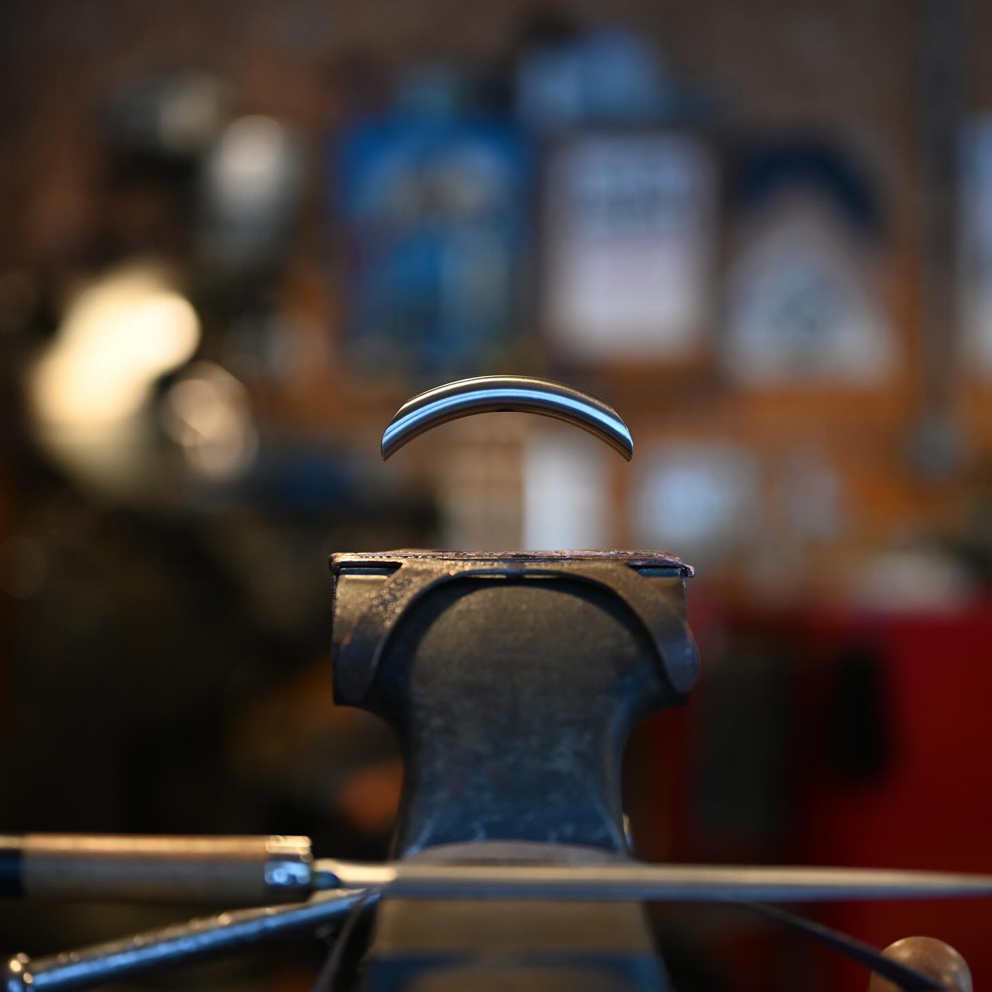 Looking for Balance 
-
Titanium seat stay bridge ready for tacking/welding.