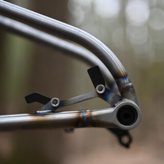 TUCKED //
-
Everybody can tuck tires.  Not everybody can tuck brakes…. This was a particularly challenging location.  There’s many solutions and a range of concepts I worked through from a concentric brake mount to a proprietary post mount system.  I arrived at using the tried and true ISO mount because it’s wildly inexpensive, post mount adapters are readily available for 160, 180 and 203mm rotors and it does NOT rely on frame alignment to be accurate (I’m looking at you flat mount…). So for the initial release and to keep parts expense to a minimum, the brake mount will be ISO until I can justify the expense of either a proprietary system or a dedicated cast or forged post mount at a later date.
-
But the over all goal was to tuck the brake caliper insider the rear triangle and separate the brake from the seat stay in a tight and tidy package in an easy to fabricate and cost effective solution.  I think I can call this one “mission accomplished”. What do YOUS think?
-
#steelisreal 
#steelfullsuspension 
#isoaintdead