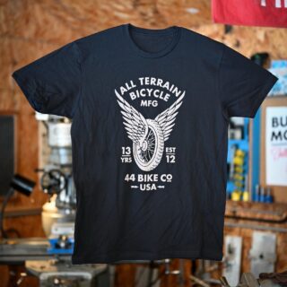 ALL TERRAIN BICYCLE MFG //
-
To celebrate 13 Years of 44 Bikes, I wanted to do something special that gives back to the community that’s given so much in some small way.  For me, the journey all started with BMX.  One of the companies that I always admired for their spirit, grit and commitment to Made in the USA was none other than @fbmbikecompany 
-
Earlier this year, I reached out to one of the founders of FBM, @crandallfbm to see if he’d give me permission to resurrect an old FBM BMX t-shirt and give it a new twist.  Crandall approved and gave me permission to update the graphic.  I really believe in RADshare’s non-profit mission and so all proceeds of the sale of the 44 Bikes 13th anniversary t-shirt will go to @radshare !!
-
It’s my parting gift for 2025.  Link to the 44 Shop in my profile.  Limited run.  Scoop yours today!