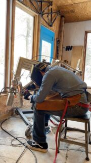 TACKY //
-
Tacking a Marauder Ti SS in 25 seconds.  Over the past decade I’ve refined my tack sequence to essentially push and pull tubes into place while maintaining alignment throughout the process.  I generally tack tube to tubes in 3 points: 10, 2 and 6 o’clock.  3 points equal a plane but that also gives me some wiggle room if I need to make adjustments in alignment along the way using additional tacks a welds. 
-
#titaniumisreal 
#weldeverydamnday